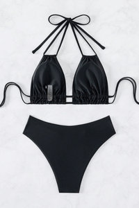 Women's Halterneck V-Waist Sexy Bikini Set