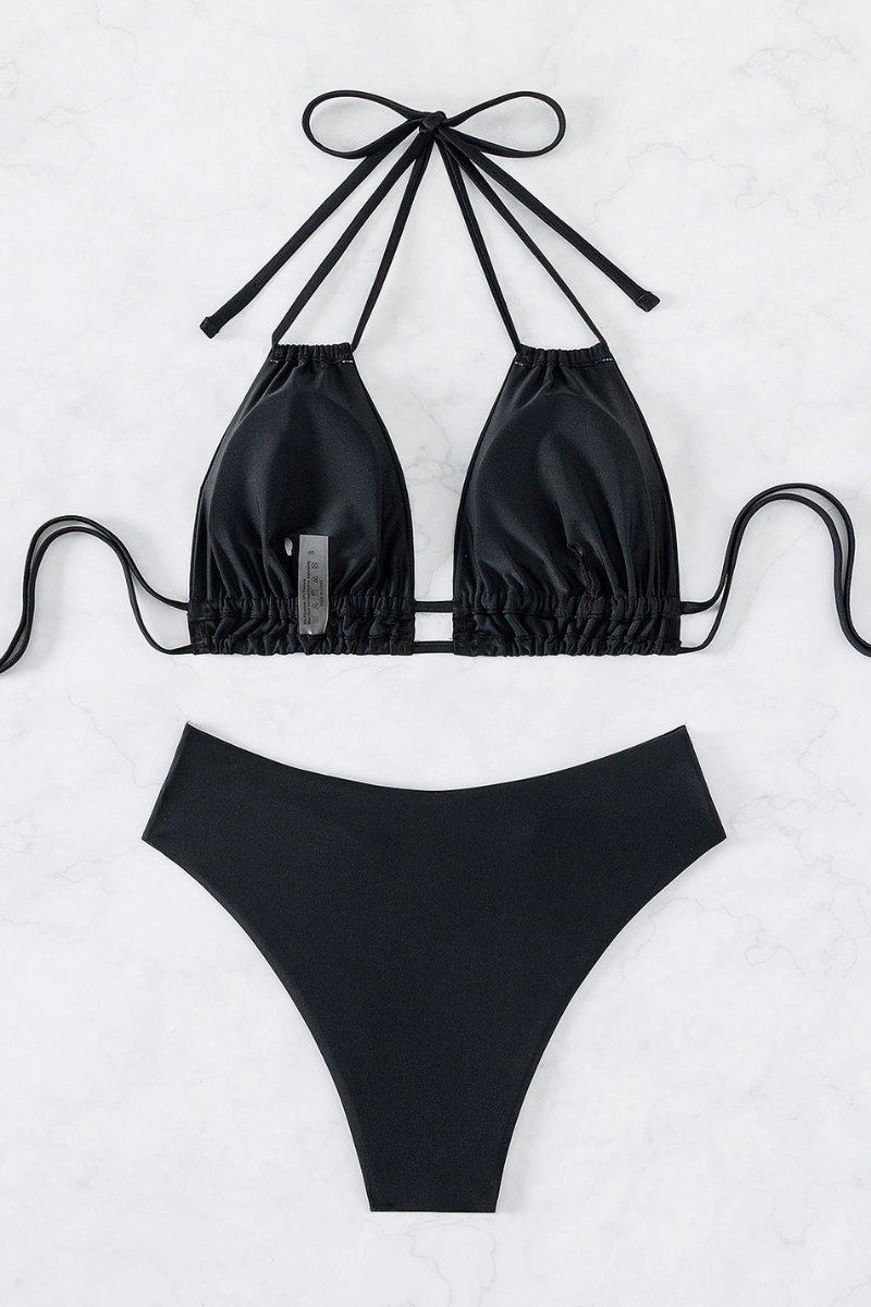 Women's Halterneck V-Waist Sexy Bikini Set