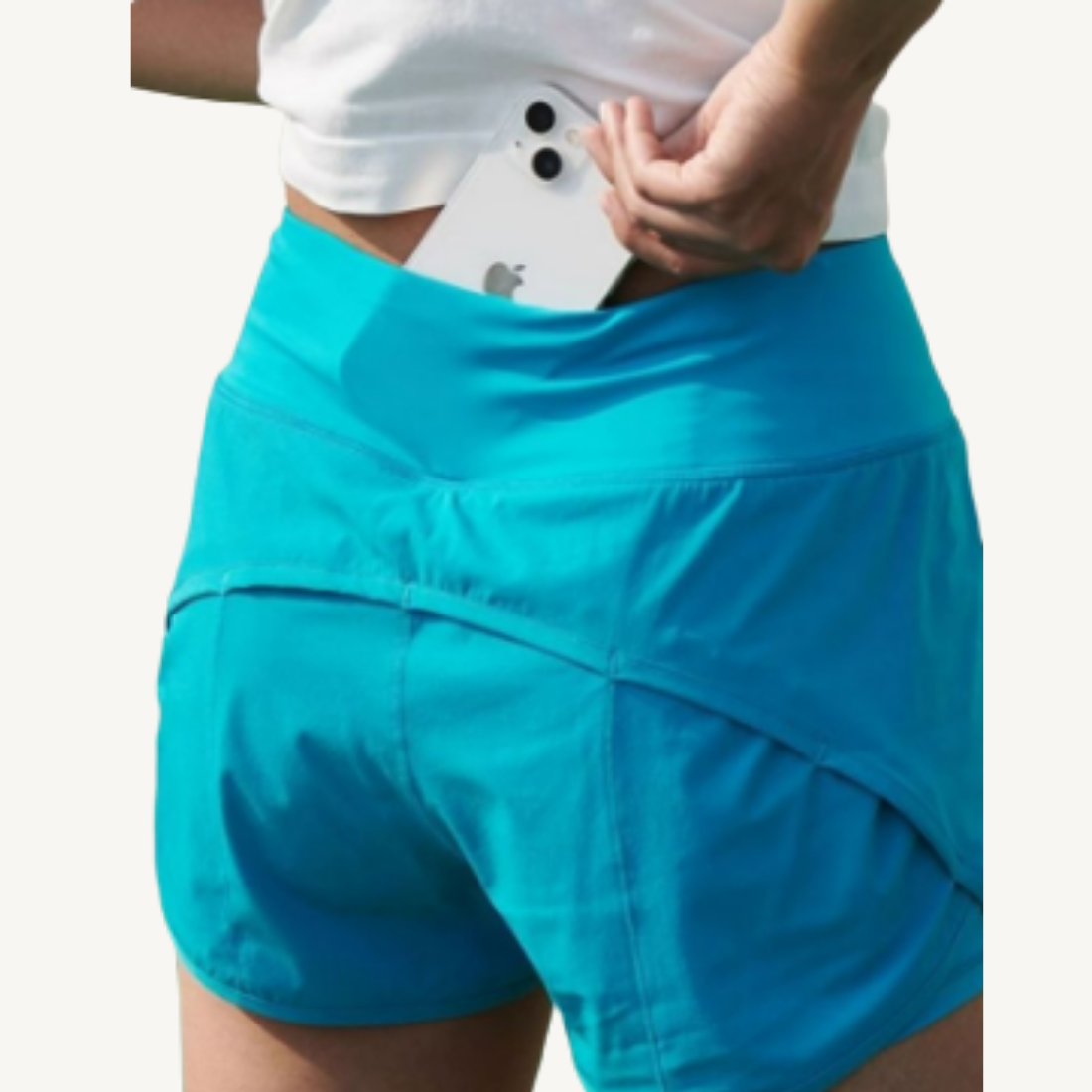 Women's Summer Back Pocket Quick-Dry Athletic Shorts