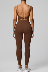 Women's Women's Double Strap Twist Back Bra And Leggings