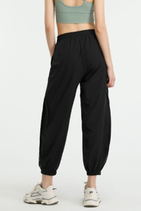 Women's Side Mesh Panel Pocket Quick Dry Athletic Jogger
