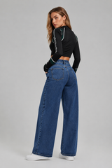 Women's High Waist Heavyweight Wide Leg Jeans