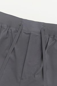 Men's Drawstring Solid Faux Two Piece Quick Dry Shorts