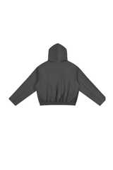 Men's Fall Boxy Cropped Kangaroo Pocket Drop-Shoulder Hoodie