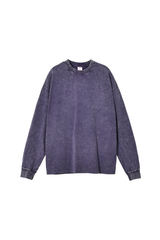 Unisex 100% Cotton Fall Vintage Washed Oversized Pullover