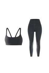 Women's Colorful Print Sports Bra And High Rise Leggings Set