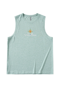 Men's Raglan Crew Neck Printed Quick Dry Athletic Tank Top