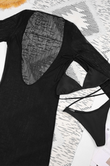 Women's 3-Piece Strappy Bikini Set - Sexy High Cut Swimsuit