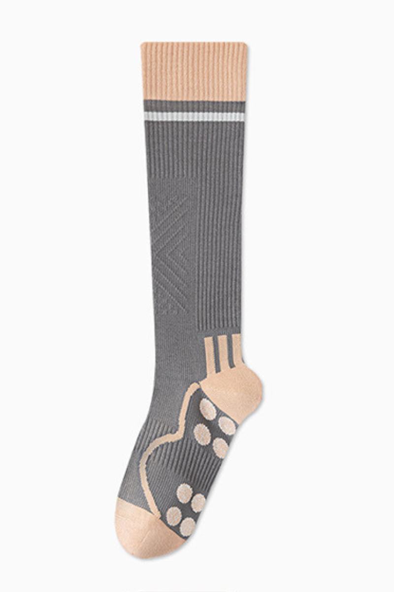 Women’s Color Block Gradient Pressure High-Top Sports Socks