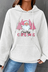Women Christmas Waffle Knit Hoodie