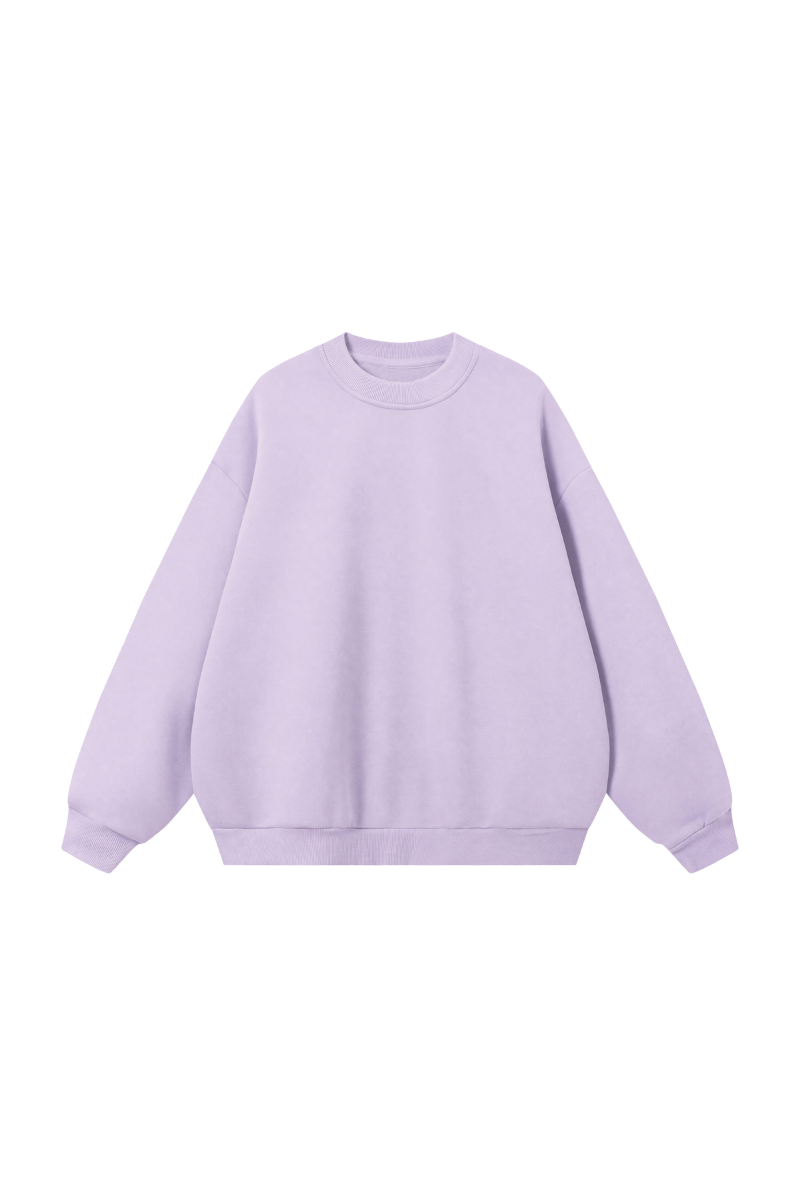 Men's Fall Heavyweight Fleece Cropped Crew Neck Sweatshirt