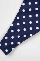 Women's Polka Dot Metal Buckle Side Tie Cover-up Bikini Set