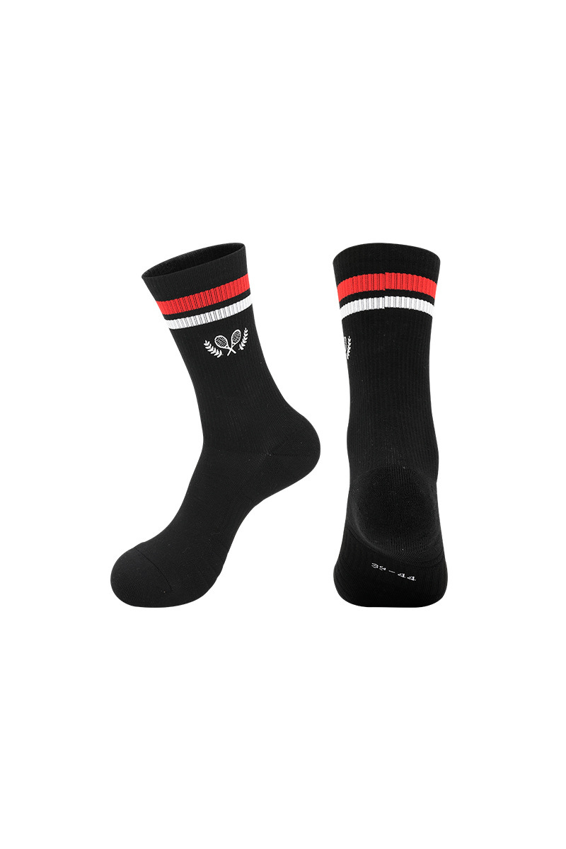 Slip-resistant mid-calf socks.
