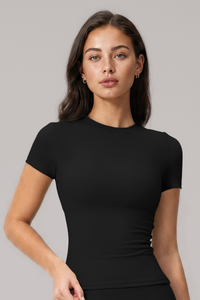 Women's Bare Feel Crew Neck Slim Fit Sports T-shirt