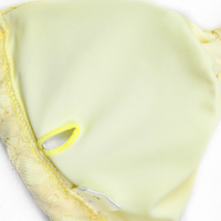 Women's Sexy Lace Hollow Halter Low Waist Bikini Set - 4pcs