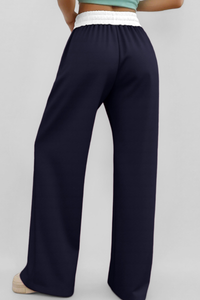 Women's Color-Blocked Drawstring Casual Pants