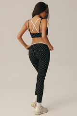 Women's Polka Dot Bra & High Waist Leggings Sport Yoga Sets