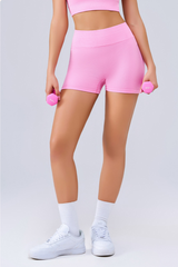 Women's Pleated Buttocks Lift High-Waisted  Seamless Shorts