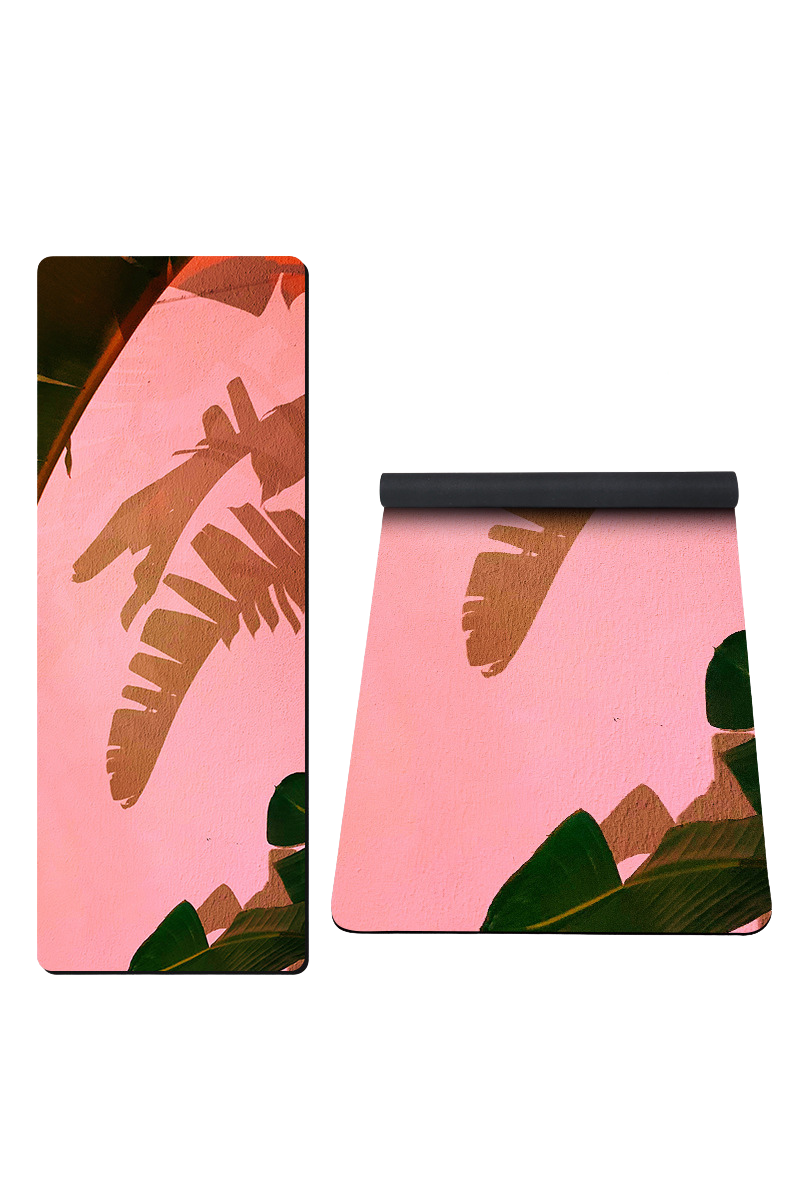 Anti-Slip Foldable Flower Print Ultra-Thin Travel Yoga Mat