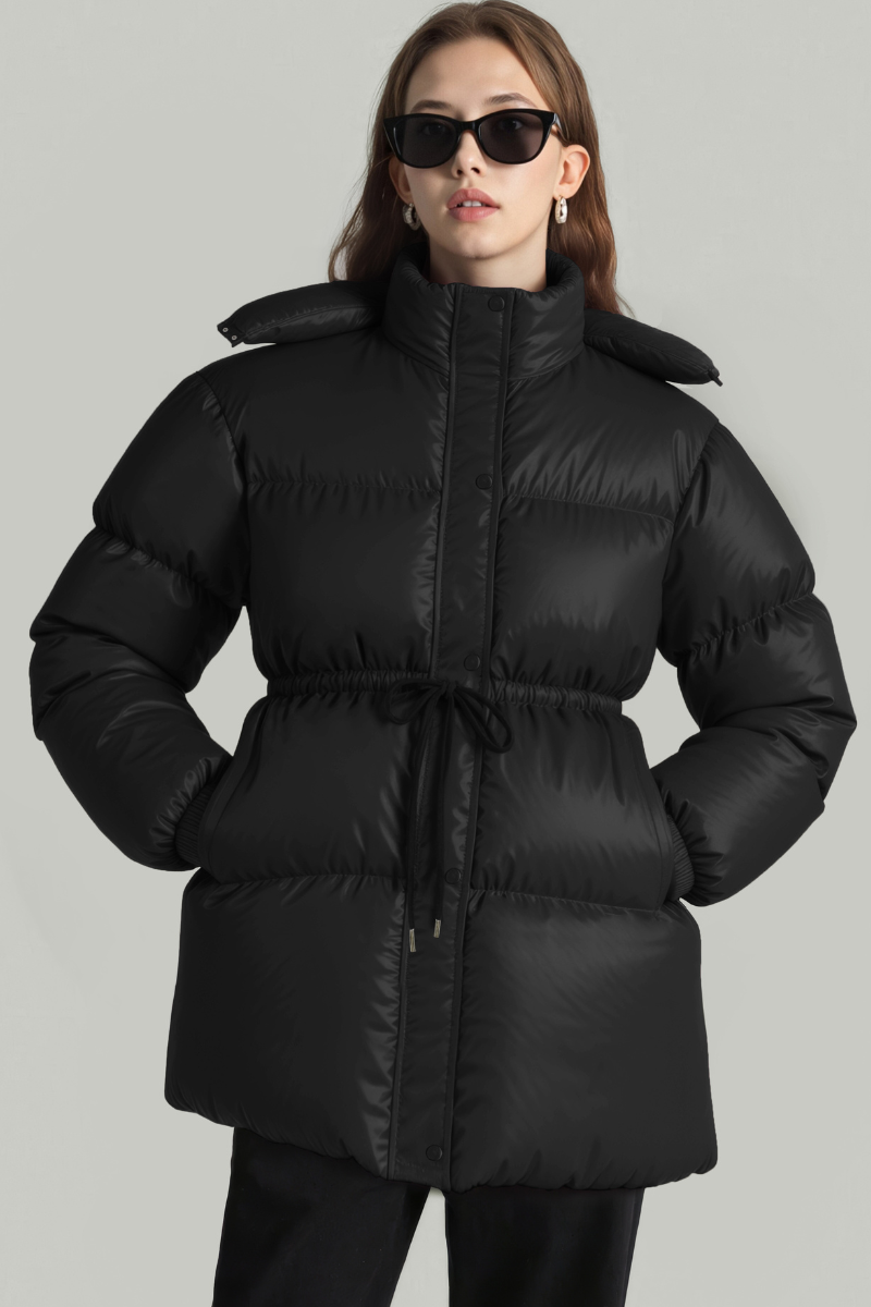 Women's waist-cinching cotton jacket