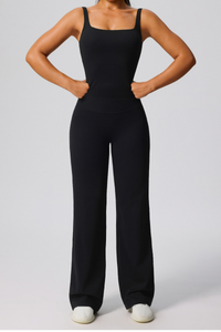 Women's Tank Top Straight Pants Exercise Yoga Two-piece Sets