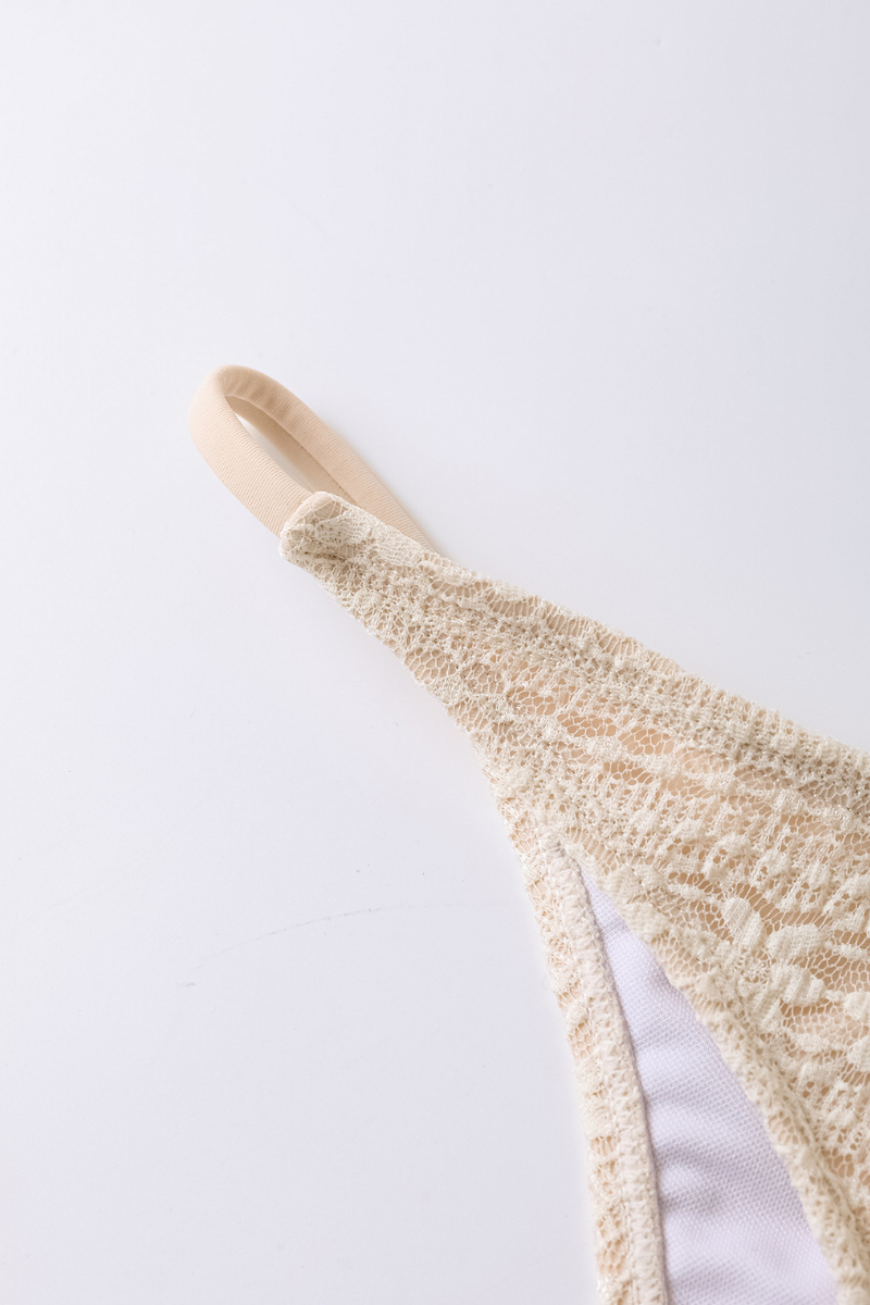 Women's Triangle Cup Halterneck 4 Piece Bikini Set