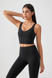 Women Fixed Bra Pads U-Back Nude Shape Fitness Yoga Exercise Vest