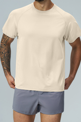 Men's Raglan Sleeve Quick Dry Sports Short Sleeve T-Shirt