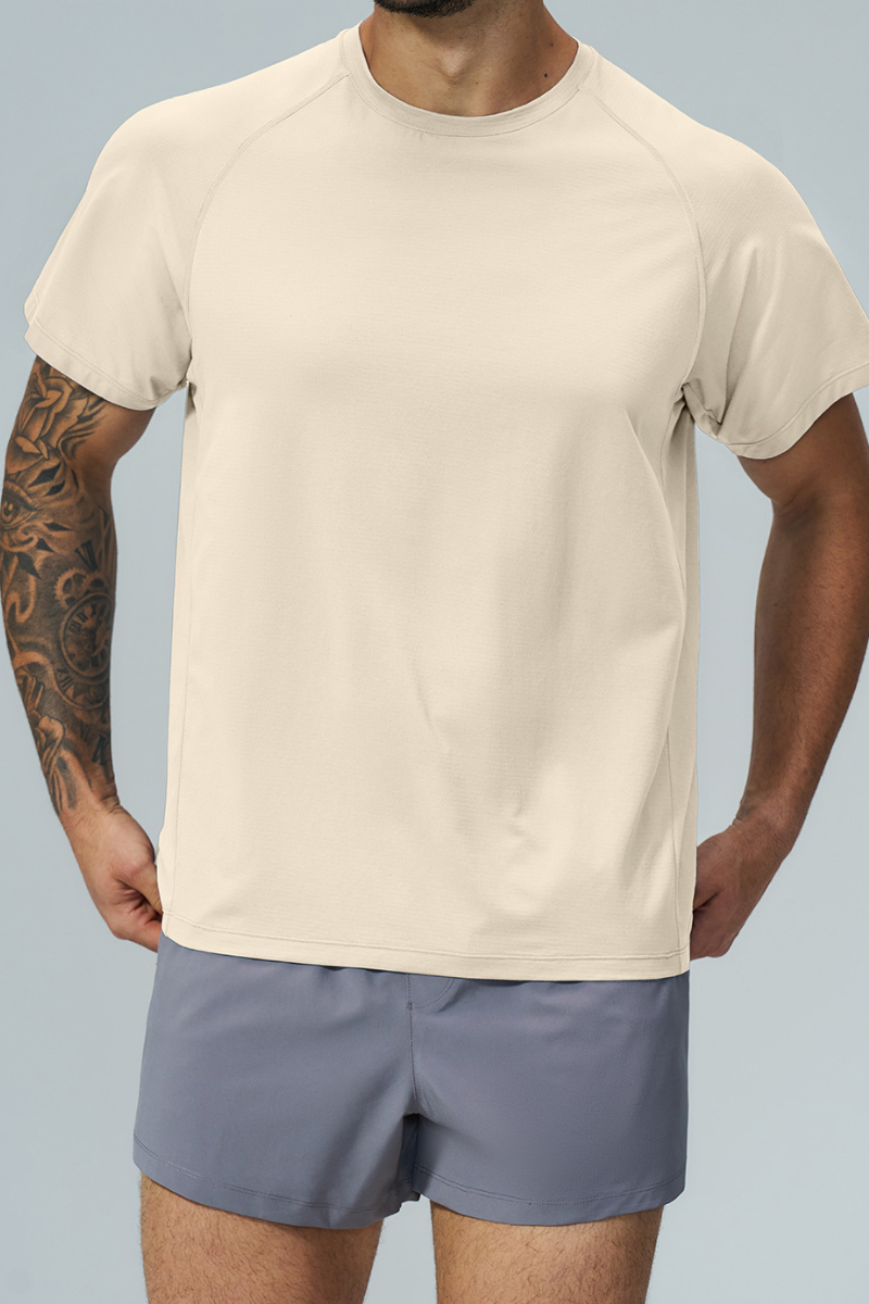 Men's Raglan Sleeve Quick Dry Sports Short Sleeve T-Shirt