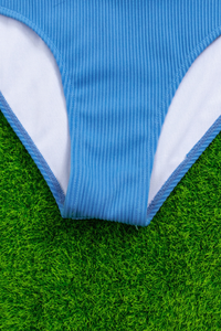 Women's V-Neck Color Block Crossover High Waisted Bikini