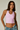 Women's V-neck Color-Block Cropped Sport Tank Top