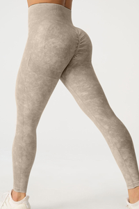 Women's Seamless Pleated Slim Yoga Leggings