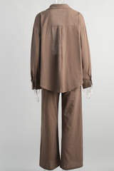 100% cotton shirt and long pants set