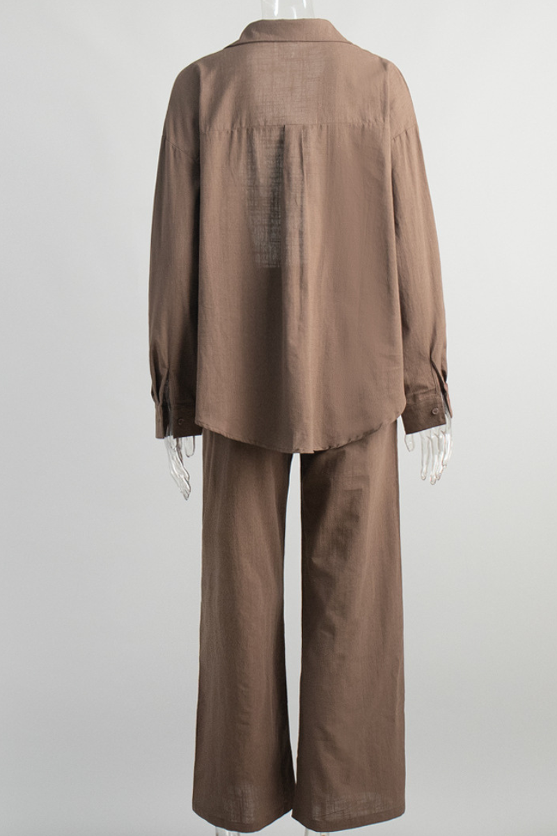100% cotton shirt and long pants set