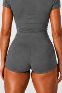 Women's Athletic Side Pocket Solid Yoga Shorts