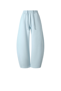 Unisex Fall Streetwear Curved Scimitar Wide‑Leg Sweatpants