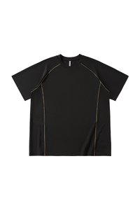 Men's Sporty Contrast-Stitch Raglan Short-Sleeve T-Shirt