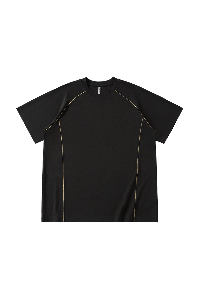 Men's Sporty Contrast-Stitch Raglan Short-Sleeve T-Shirt