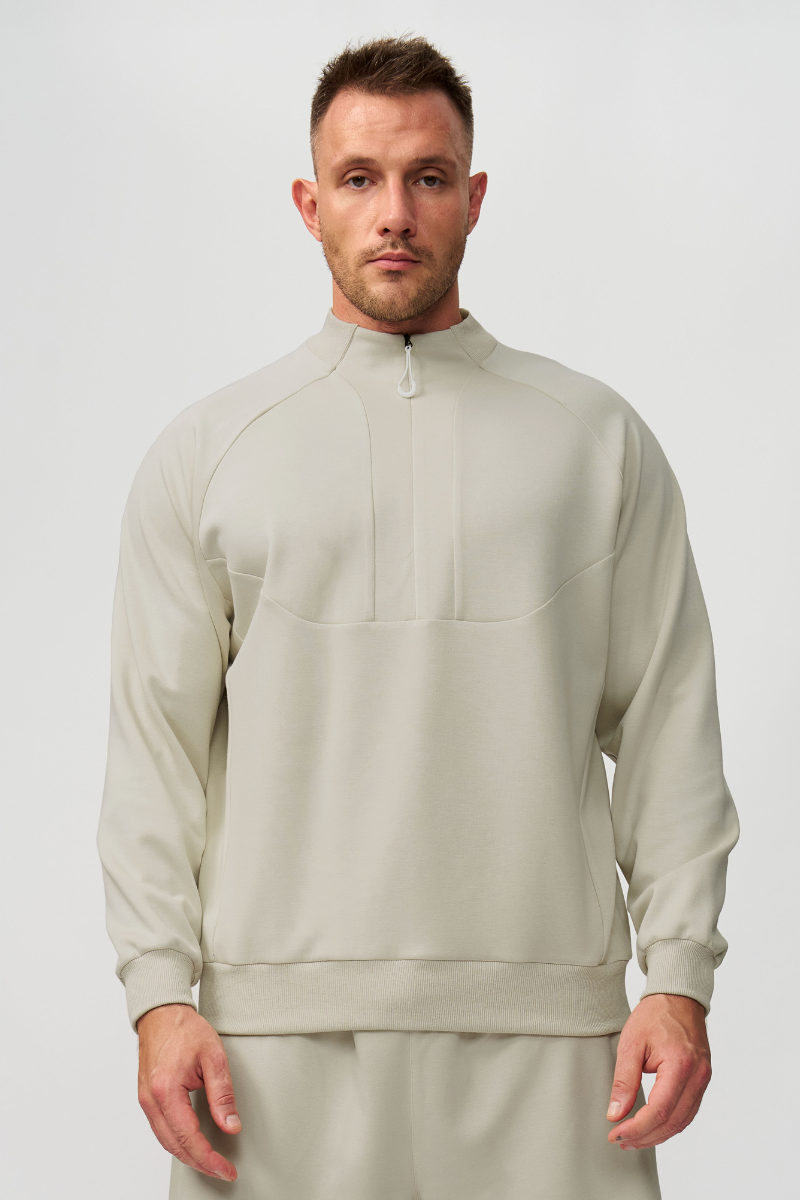 Men's Half-Zip Mock Neck Thermal Sweatshirt