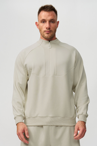 Men's Half-Zip Mock Neck Thermal Sweatshirt