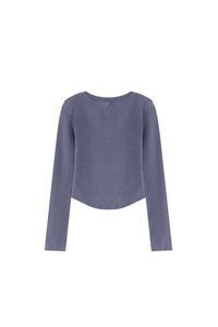 Women's Fall Snowflake U-Neck Slim Fit Long Sleeve Top