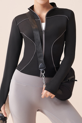 Honey peach-textured outerwear