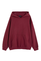 Unisex Fall 100% Cotton Solid Kangaroo Pocket Hoodie