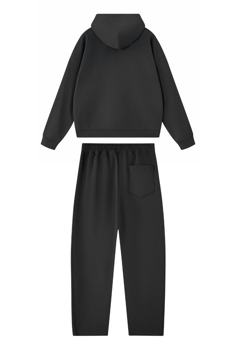 Men's Fall Set:Heavyweight Hoodie And Curved Sweatpants