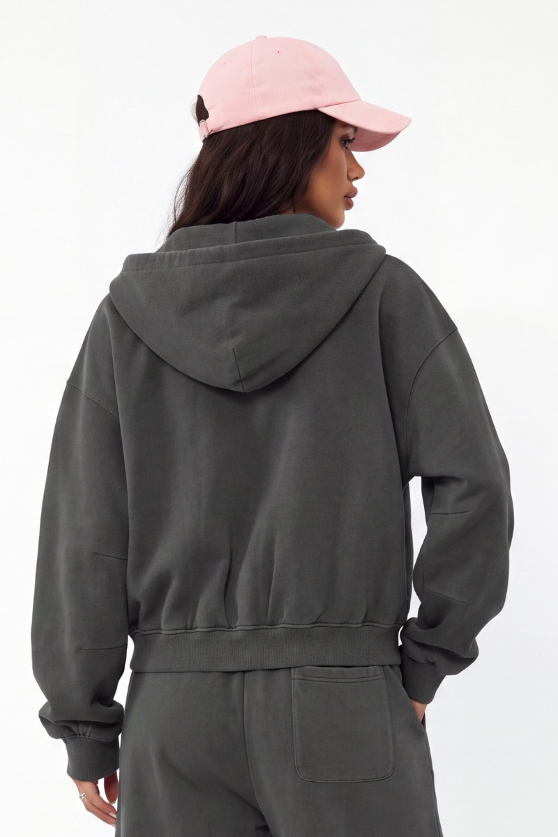 Women's Fall 100% Cotton 360G Boxy Two‑Way Zip Jacket