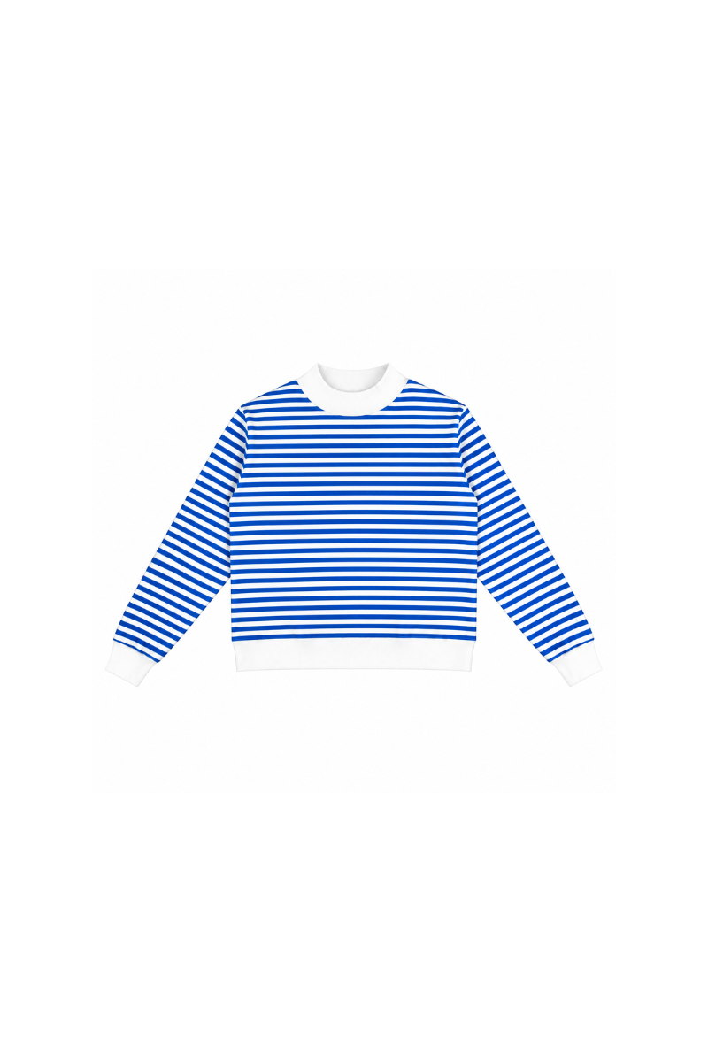 Women's Loungewear Winter Stripe Color Block Sweatshirt