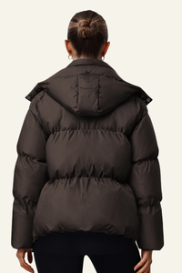 Women's Cropped Hooded Cotton Jacket