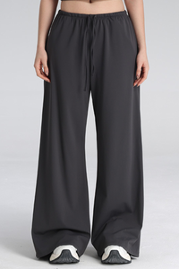 Women's High Waist Drawstring Wide Leg Yoga Casual Pants