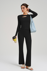 Long-sleeved flared pants set