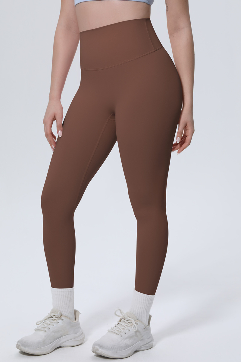 Women's High-Waist Solid Nine-inch Leggings